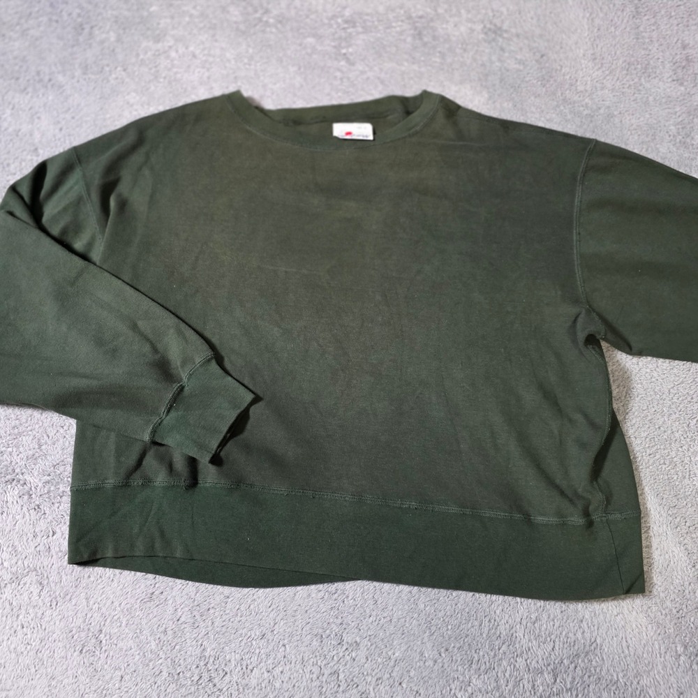 Kikit Maurice Sasson‎ Womens M Sweatshirt Green Boxy Cotton Long Sleeve Top 3303